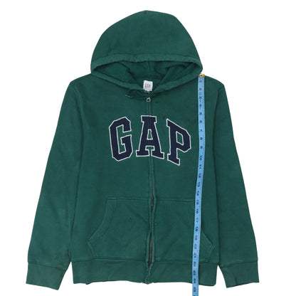 GAP Men's Green Full Zip Hoodie M Logo Fleece Sweatshirt