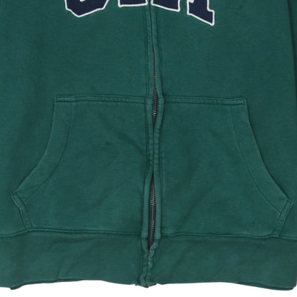 GAP Men's Green Full Zip Hoodie M Logo Fleece Sweatshirt