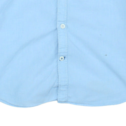 Hilfiger Denim Men's Blue Button-Down Long Sleeve Cotton Shirt M
