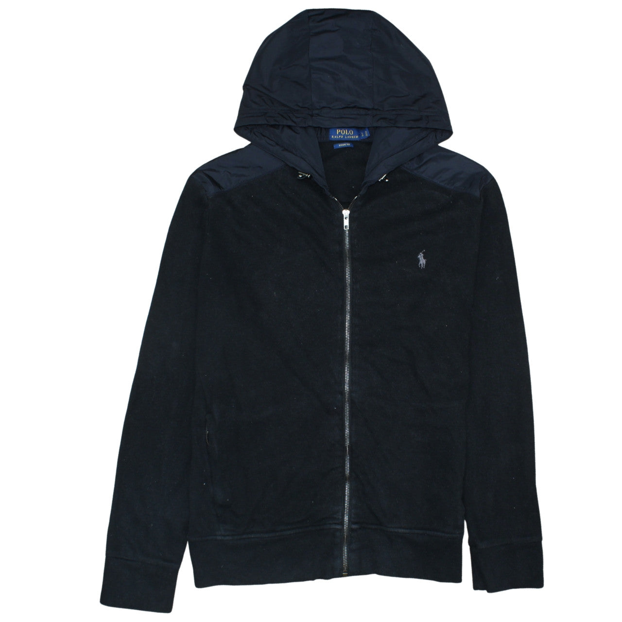Polo Ralph Lauren Men's Black Hooded Full Zip Cotton Jacket L