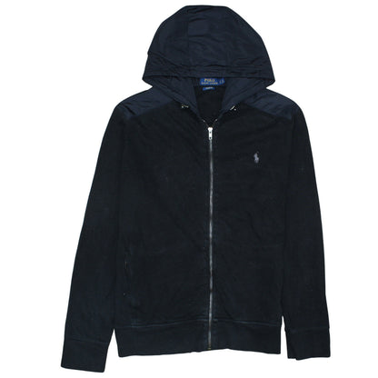 Polo Ralph Lauren Men's Black Hooded Full Zip Cotton Jacket L