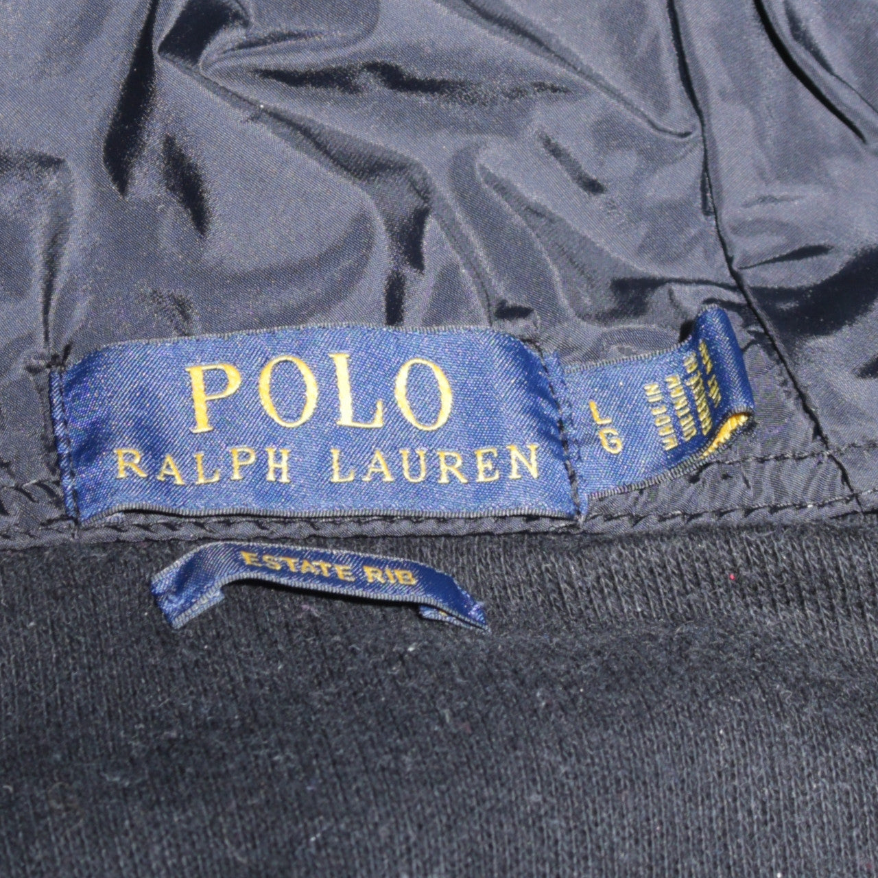 Polo Ralph Lauren Men's Black Hooded Full Zip Cotton Jacket L
