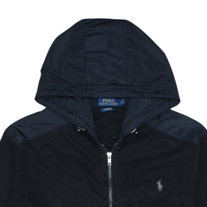 Polo Ralph Lauren Men's Black Hooded Full Zip Cotton Jacket L