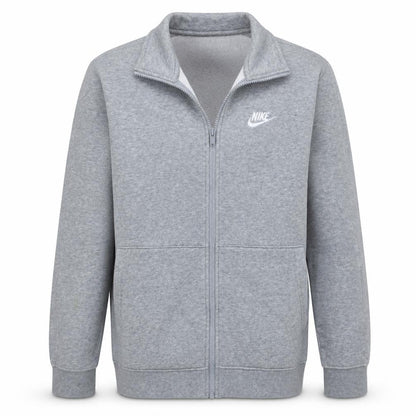 Nike Men's Grey Full Zip Cotton Fleece Sweatshirt Small