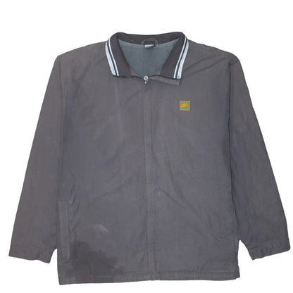 Nike Men's Grey 2XL Basic Zip Jacket Cotton Nylon Lined