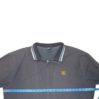 Nike Men's Grey 2XL Basic Zip Jacket Cotton Nylon Lined