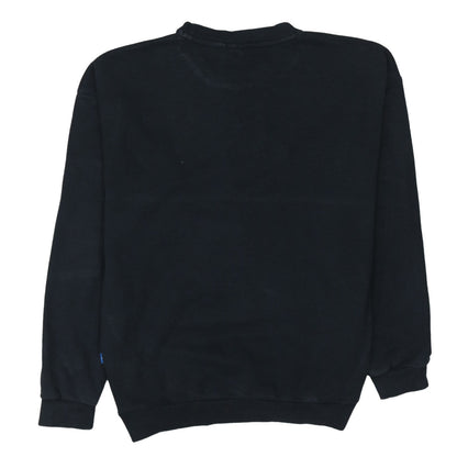 Adidas Womens Black Crew Neck Pullover Sweatshirt Size XS Classic Logo