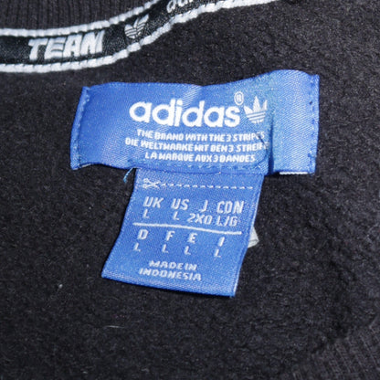 Adidas Men's Black Crew Neck Logo Pullover Sweatshirt L