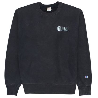 Champion Men's Black Large Reverse Weave Pullover Sweatshirt