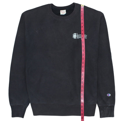 Champion Men's Black Large Reverse Weave Pullover Sweatshirt