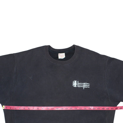 Champion Men's Black Large Reverse Weave Pullover Sweatshirt