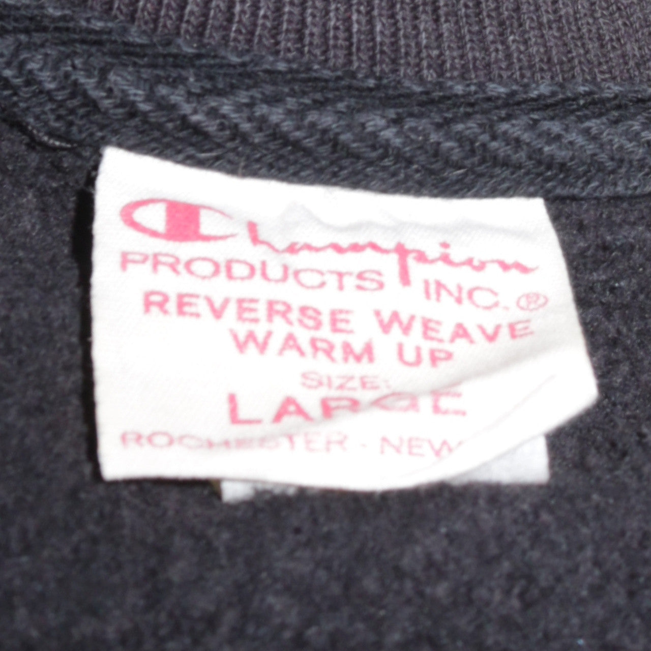 Champion Men's Black Large Reverse Weave Pullover Sweatshirt