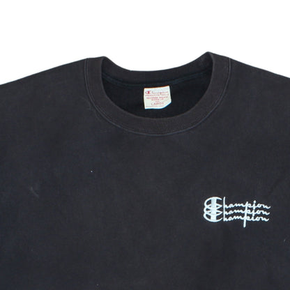 Champion Men's Black Large Reverse Weave Pullover Sweatshirt