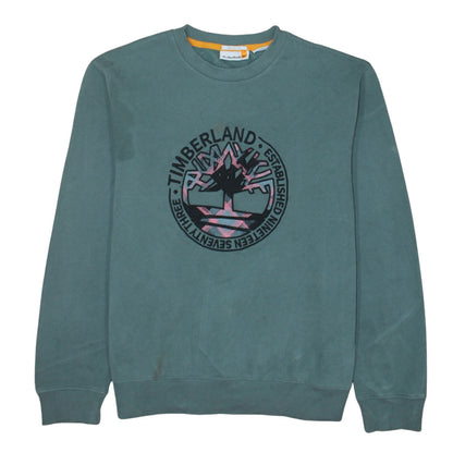 Timberland Men's Green Regular Fit Logo Sweatshirt M