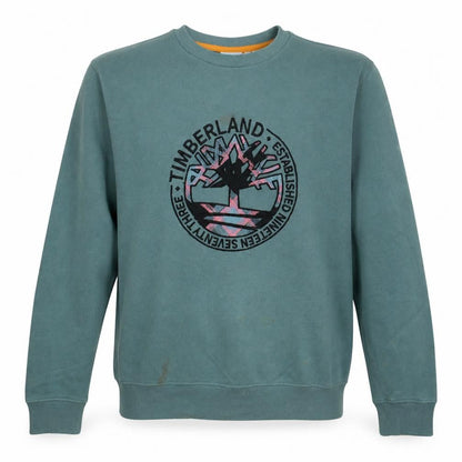 Timberland Men's Green Regular Fit Logo Sweatshirt M
