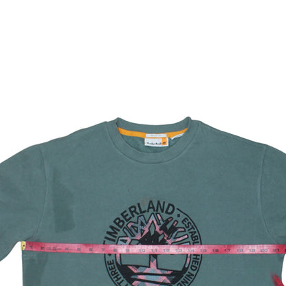 Timberland Men's Green Regular Fit Logo Sweatshirt M