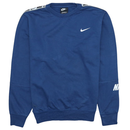 Nike Men’s Blue XS Pullover Sweatshirt with Logo Tape Trim