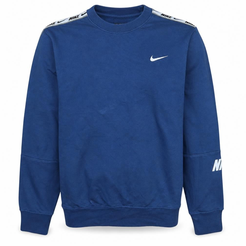 Nike Men’s Blue XS Pullover Sweatshirt with Logo Tape Trim