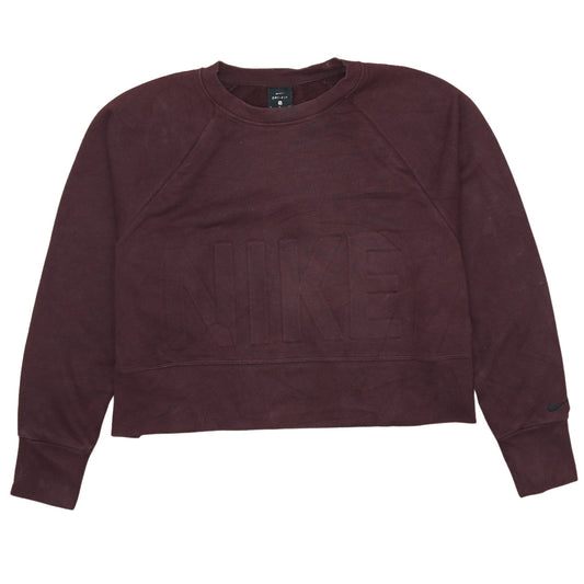 Nike Women's Burgundy Dri-FIT Pullover Sweatshirt Small