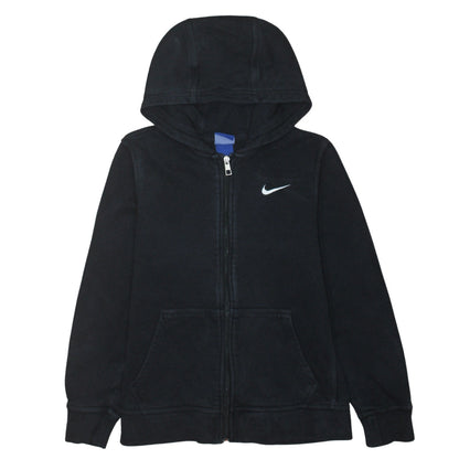 Nike Boys Black Full Zip Hoodie Size 12-13 Years L Casual Sportswear