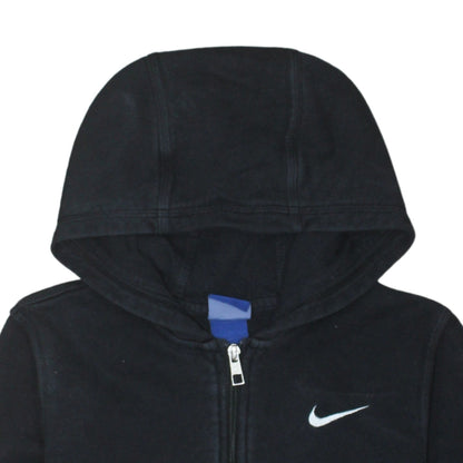 Nike Boys Black Full Zip Hoodie Size 12-13 Years L Casual Sportswear