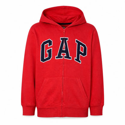 Gap Kids Boys Red Full Zip Hoodie XL 12-13 Years Cotton Blend Logo