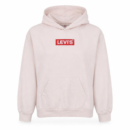 Levi's Women's Pink XS Pullover Hoodie Logo Cotton Sweatshirt