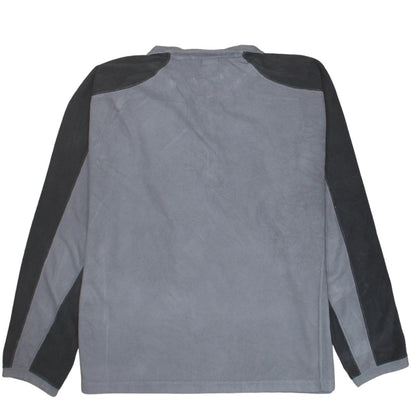 The North Face Men's Grey Fleece 1/4 Zip Pullover Sweatshirt M