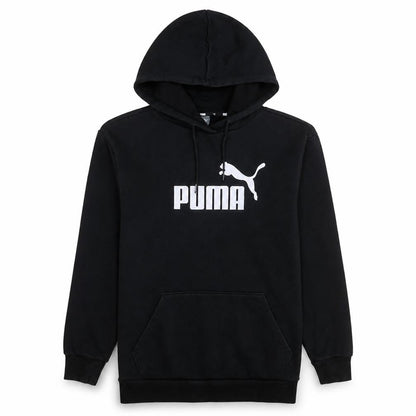 Puma Mens Black Small Pullover Hoodie Fleece Logo Sweatshirt