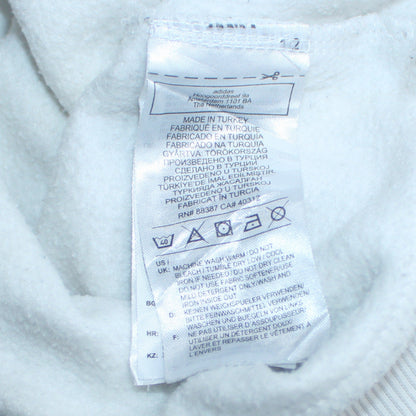 adidas Mens White XS Pullover Sweatshirt Crew Neck Logo Graphic Print