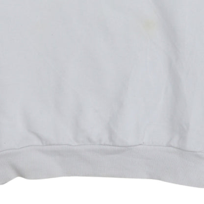 adidas Mens White XS Pullover Sweatshirt Crew Neck Logo Graphic Print