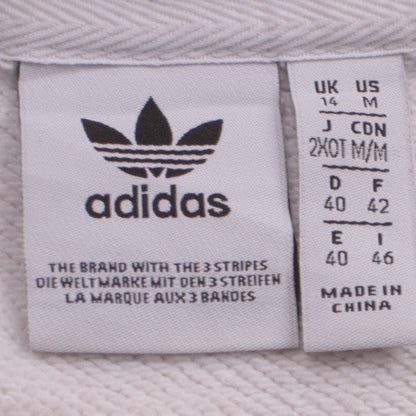 Adidas Womens Beige Crew Neck Sweatshirt Size 14 Logo Print