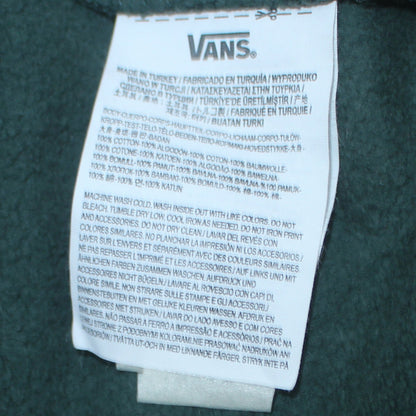 Vans Mens Green XS Pullover Hoodie Off The Wall Logo Skateboard Sweatshirt