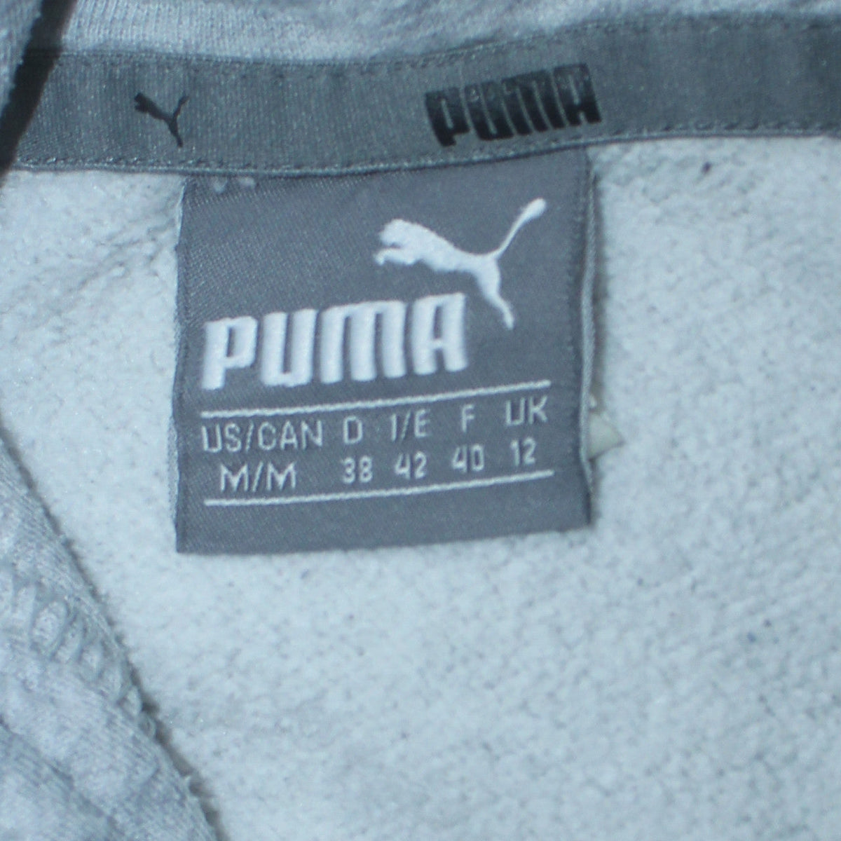 Puma Women Grey Logo Pullover Hoodie Size 12 Medium