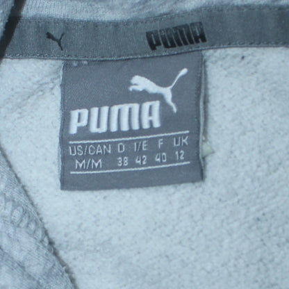 Puma Women Grey Logo Pullover Hoodie Size 12 Medium