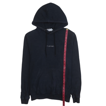 Calvin Klein Men's Blue Pullover Hoodie Size M Logo Fleece