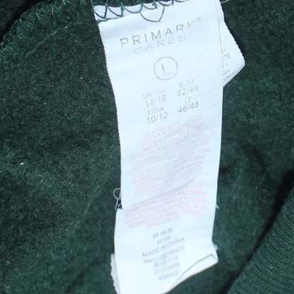 Disney Primark Cares Women's Green Pullover Hoodie Size L 14/16