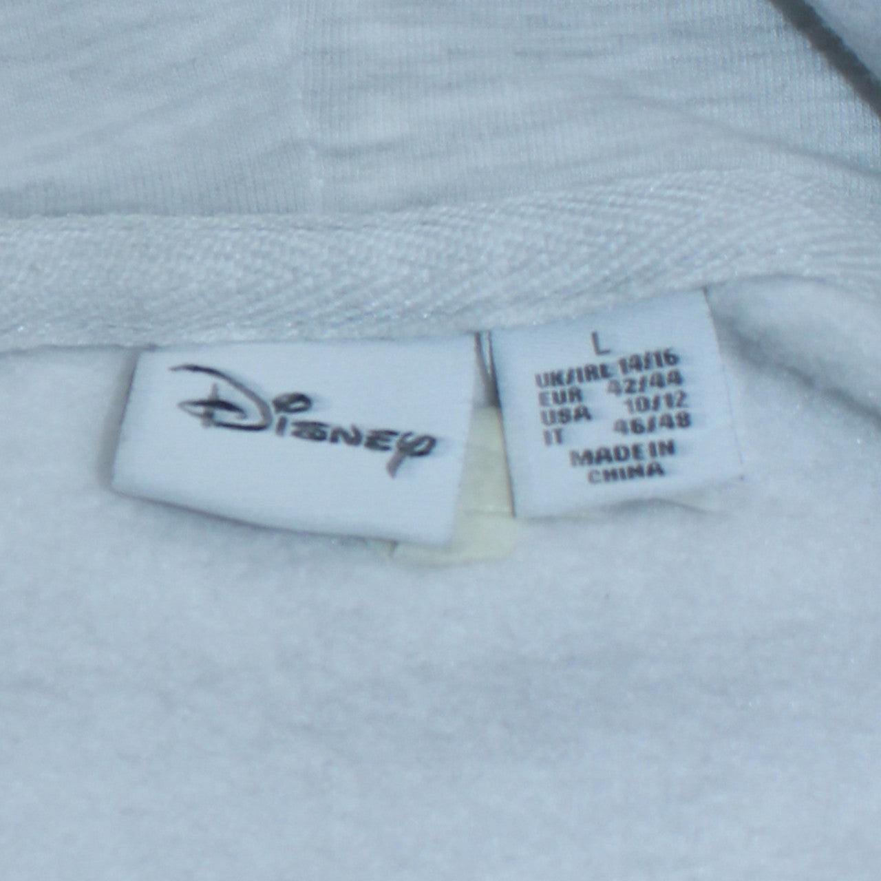 Disney Primark Women Grey Mickey Mouse Hoodie Size L 14/16 Pullover