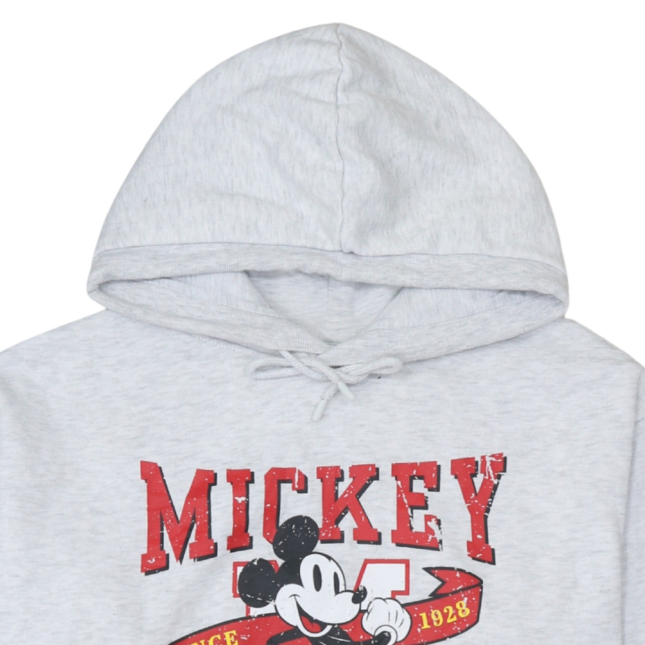 Disney Primark Women Grey Mickey Mouse Hoodie Size L 14/16 Pullover