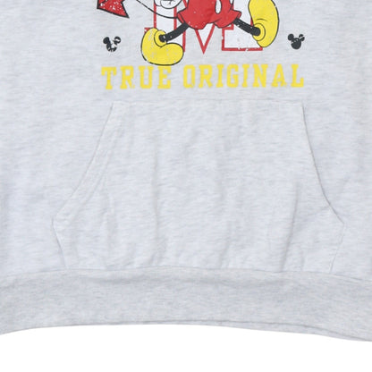Disney Primark Women Grey Mickey Mouse Hoodie Size L 14/16 Pullover