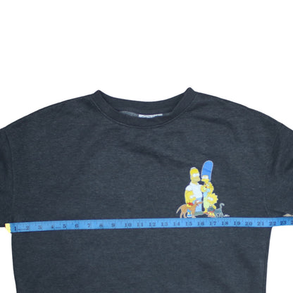 The Simpsons Women's Grey Sweatshirt Size 10/12 Crew Neck Pullover