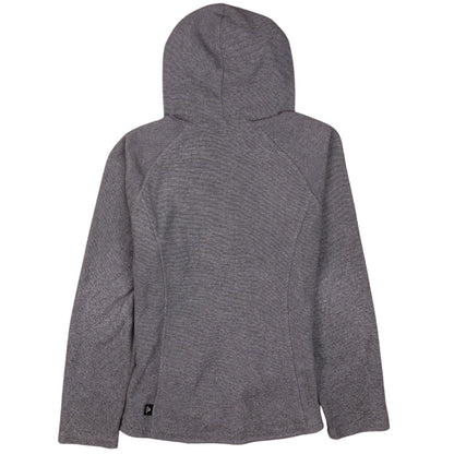 The North Face Girls Grey Hooded Full Zip Fleece Jacket Size M