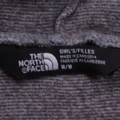 The North Face Girls Grey Hooded Full Zip Fleece Jacket Size M