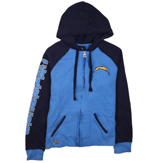 Additional front view of Reebok NFL Team Apparel Blue Full Zip Hoodie unisex m sports fleece