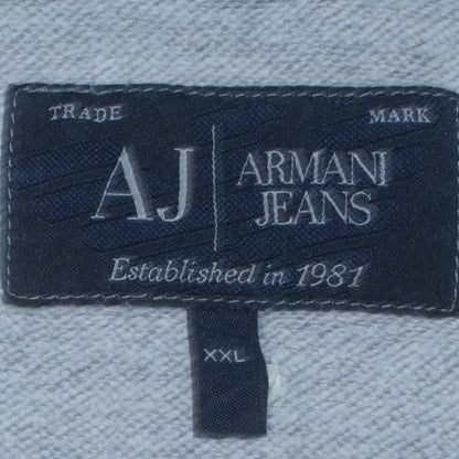 Armani Jeans Men’s Grey Full Zip Hoodie 2XL Regular Fit