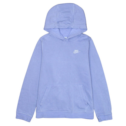Nike Girls Blue Pullover Hoodie Size 13-14 Years Regular Fit Fleece