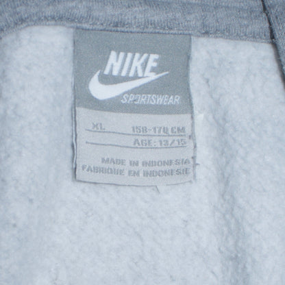 Nike Boys Grey XL Full Zip Fleece Hoodie Sweatshirt
