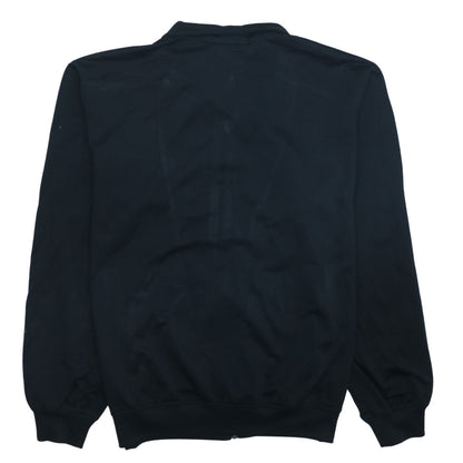 Adidas Men Black Full Zip Sweatshirt S Logo Sports Top
