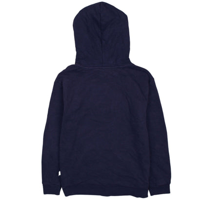 Puma Teens Blue Pullover Hoodie L Logo Fleece Sportswear