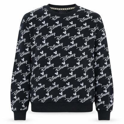 Disney Women's Black XS Pullover Sweatshirt with Mickey Print